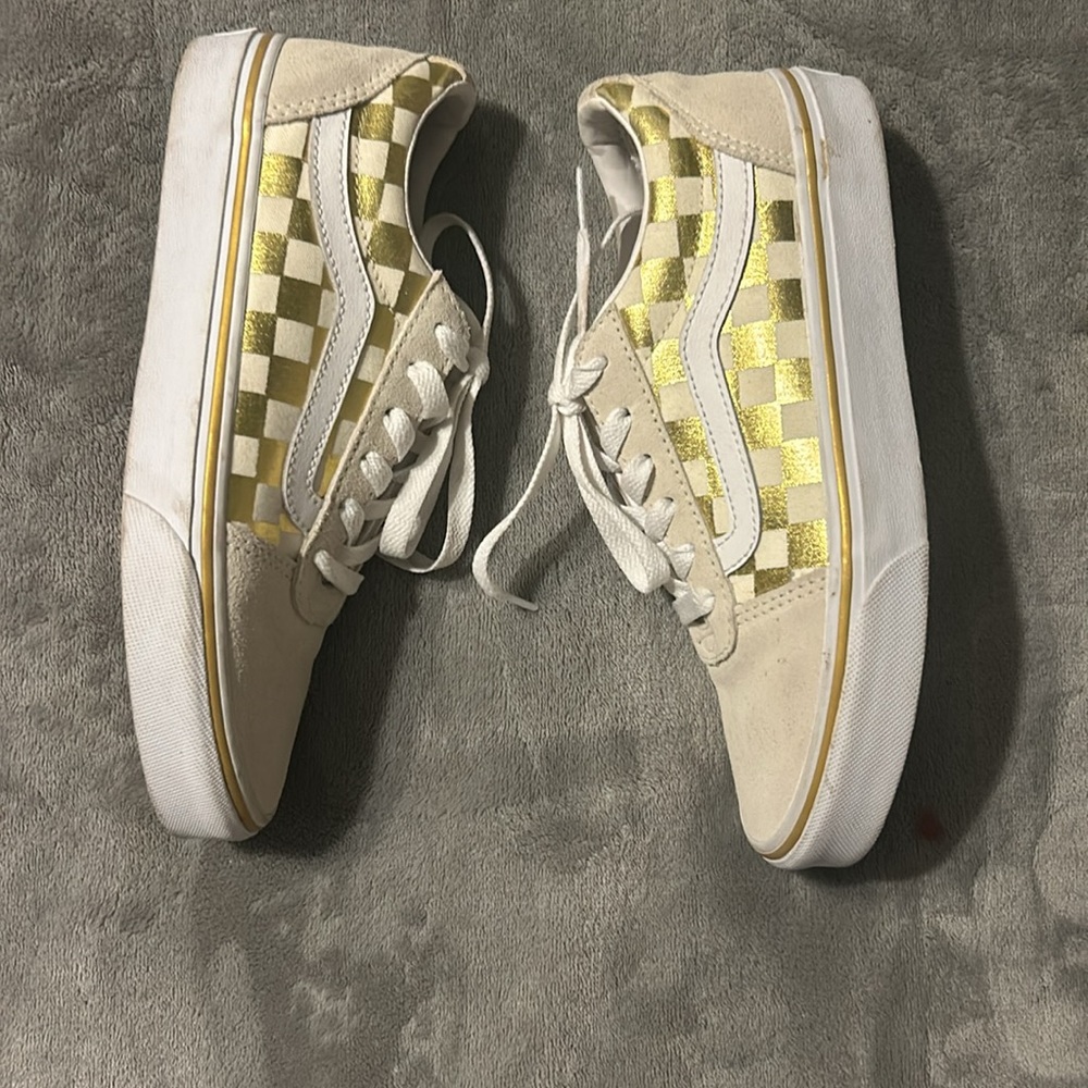 Vans Metallic checkered shoes skater shoes